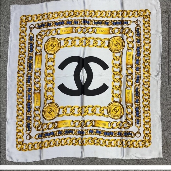 CHANEL SILK SCARF - Picture 1 of 1